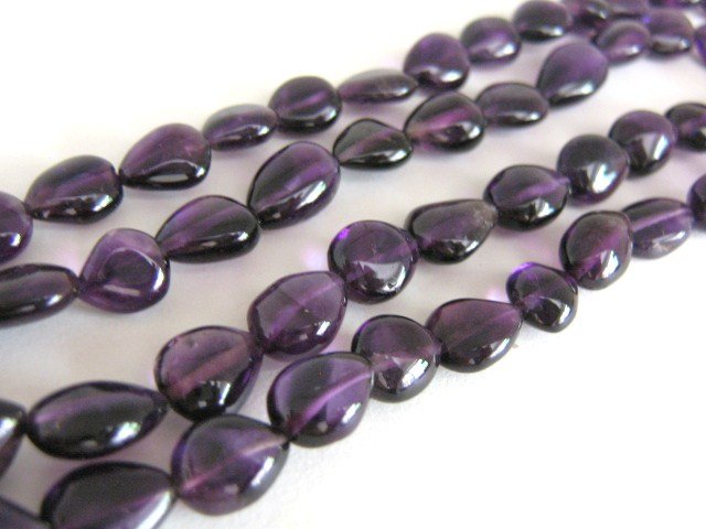 Amethyst Beads 7x8-10mm Teardrop Purple Gemstone