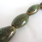 Honey Green 18x10mm Oval Porcelain Beads