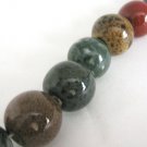 Green Red Brown 16mm Round Porcelain Beads