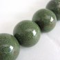 Honey Green 22mm Round Porcelain Beads