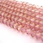 Pink Lumi Rose Czech Glass Beads 5x3mm Rondelle Faceted
