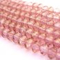 Pink Lumi Rose Czech Glass Beads 5x3mm Rondelle Faceted