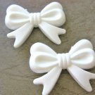 White 46mm Bow Knot Beads Acrylic Chunky Bubblegum