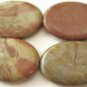 Rainbow Jasper 26x36mm Flat Oval Gemstone Beads