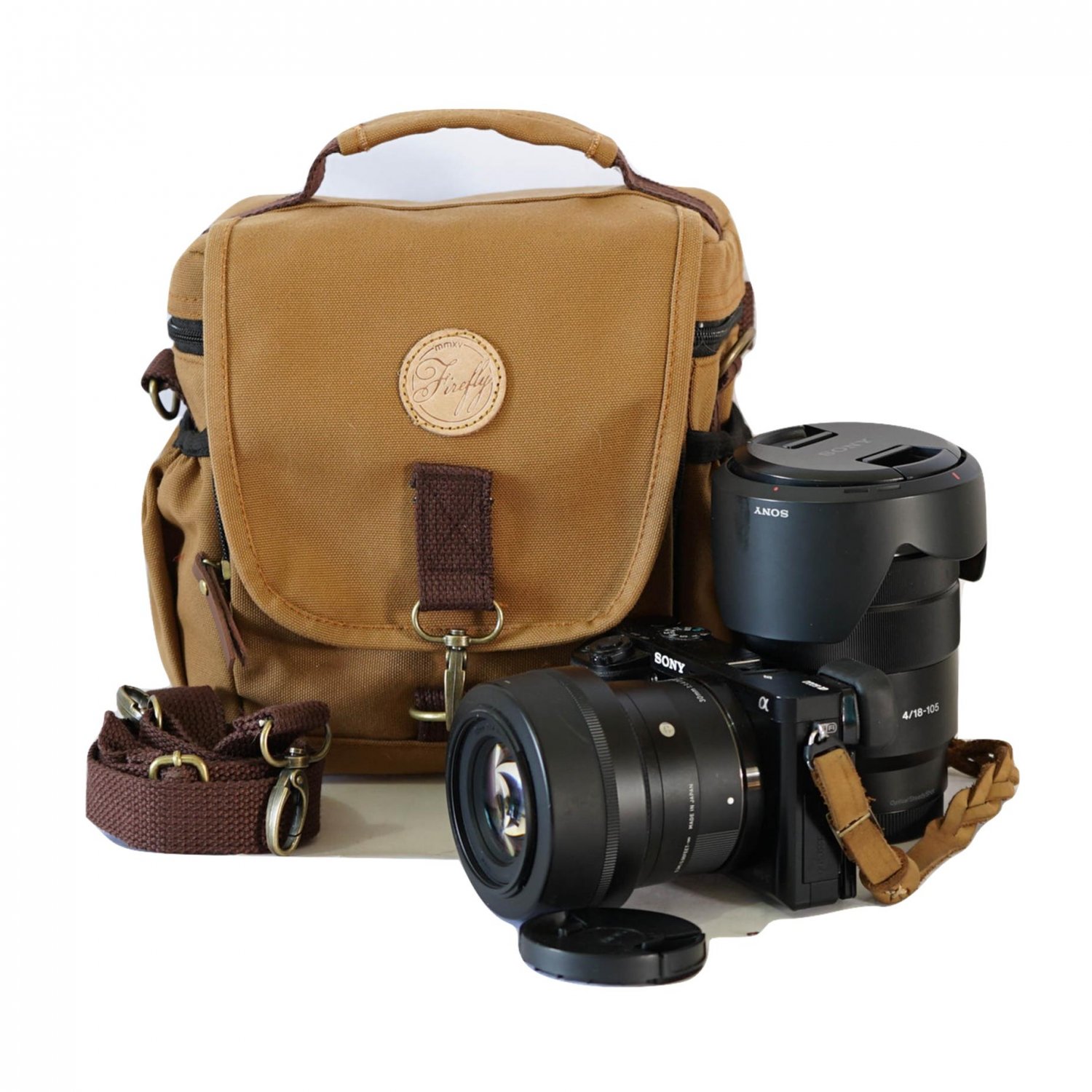 Firefly Ivers Mirrorless Khaki Camera Bag/Sling Bags
