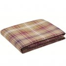 McAlister Textiles Angus Tartan Check Purple + Green Throw