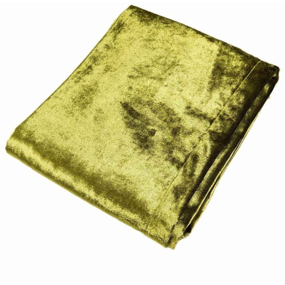 McAlister Textiles Shiny Lime Green Crushed Velvet Throw