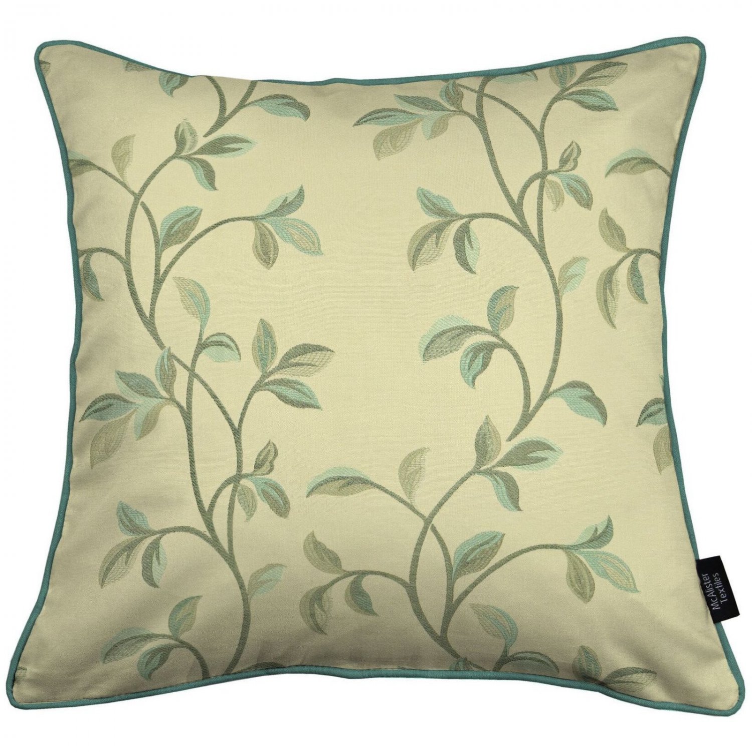 McAlister Textiles Annabel Floral Duck Egg Blue Cushion Cover - 16