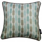 McAlister Textiles Lotta Duck Egg Blue + Brown Cushion Cover - 16" Size