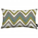 McAlister Textiles Navajo Blue + Lime Green Cushion Cover - 16" Size