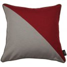 McAlister Textiles Panama Patchwork Red + Taupe Cushion Cover - 16" Size