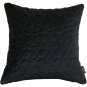 McAlister Textiles Pebble Quilted Black Velvet Cushion Cover - 16" Size