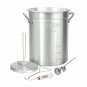 Bayou Classic 30 Quart Aluminum Whole Turkey Fryer Stockpot with Accessories
