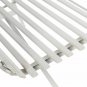 Gray Steel Garden Bench Outdoor Backyard Lawn Slat Back Seat Furniture