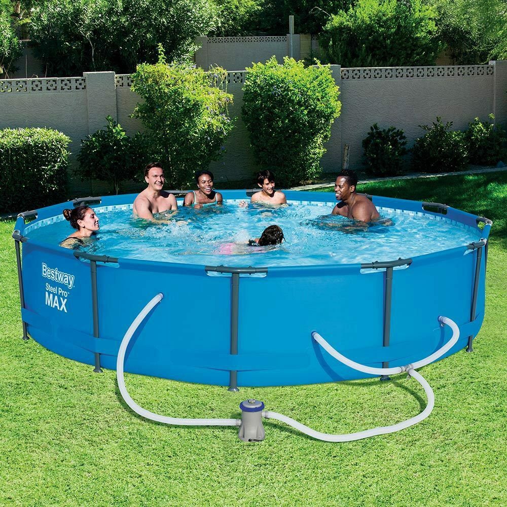 Swimming Yard Pool FUN Steel Pro MAX 12 x 30 Above Ground Pool Set with Pump