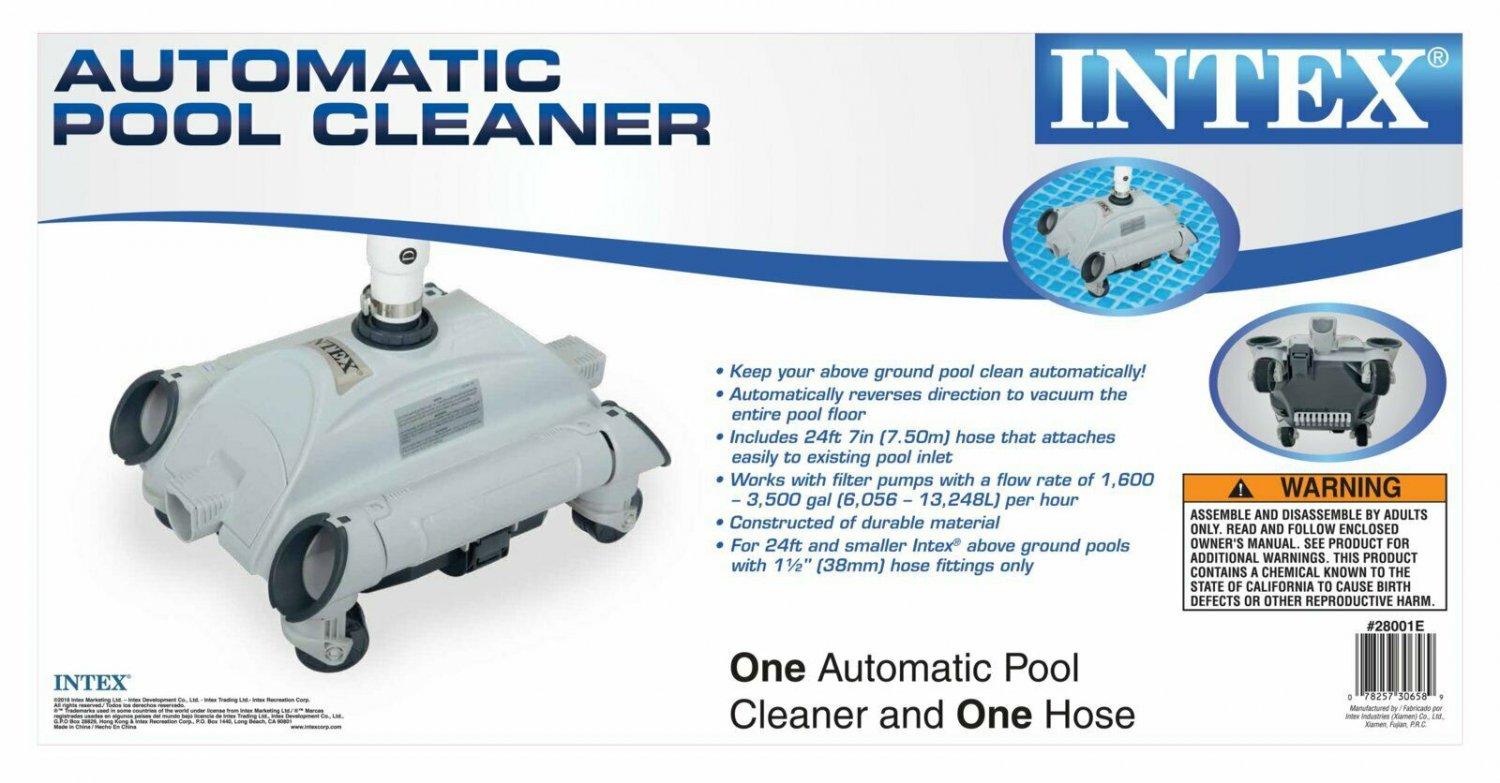 Intex Automatic Above Ground Swimming Pool Vacuum Cleaner, 28001E
