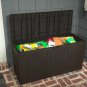 71 Gallon Outdoor Storage Deck Box, Espresso Brown Waterproof