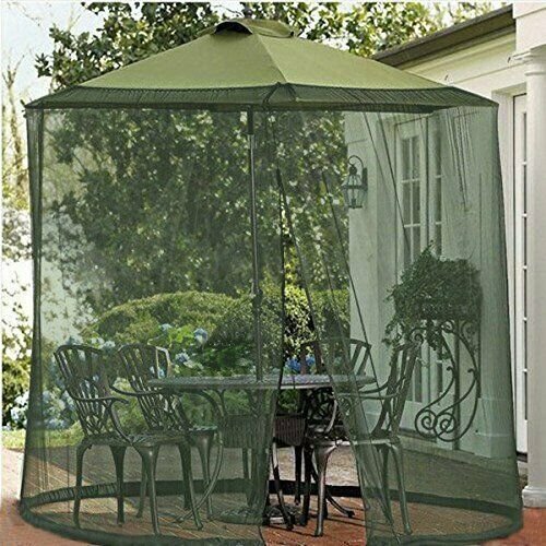 Mosquito Net Canopy Patio Table Umbrella Outdoor Garden Deck Gazebo