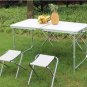4Ft Portable Multipurpose Folding Table Collapsible Picnic Aluminum Adjustable