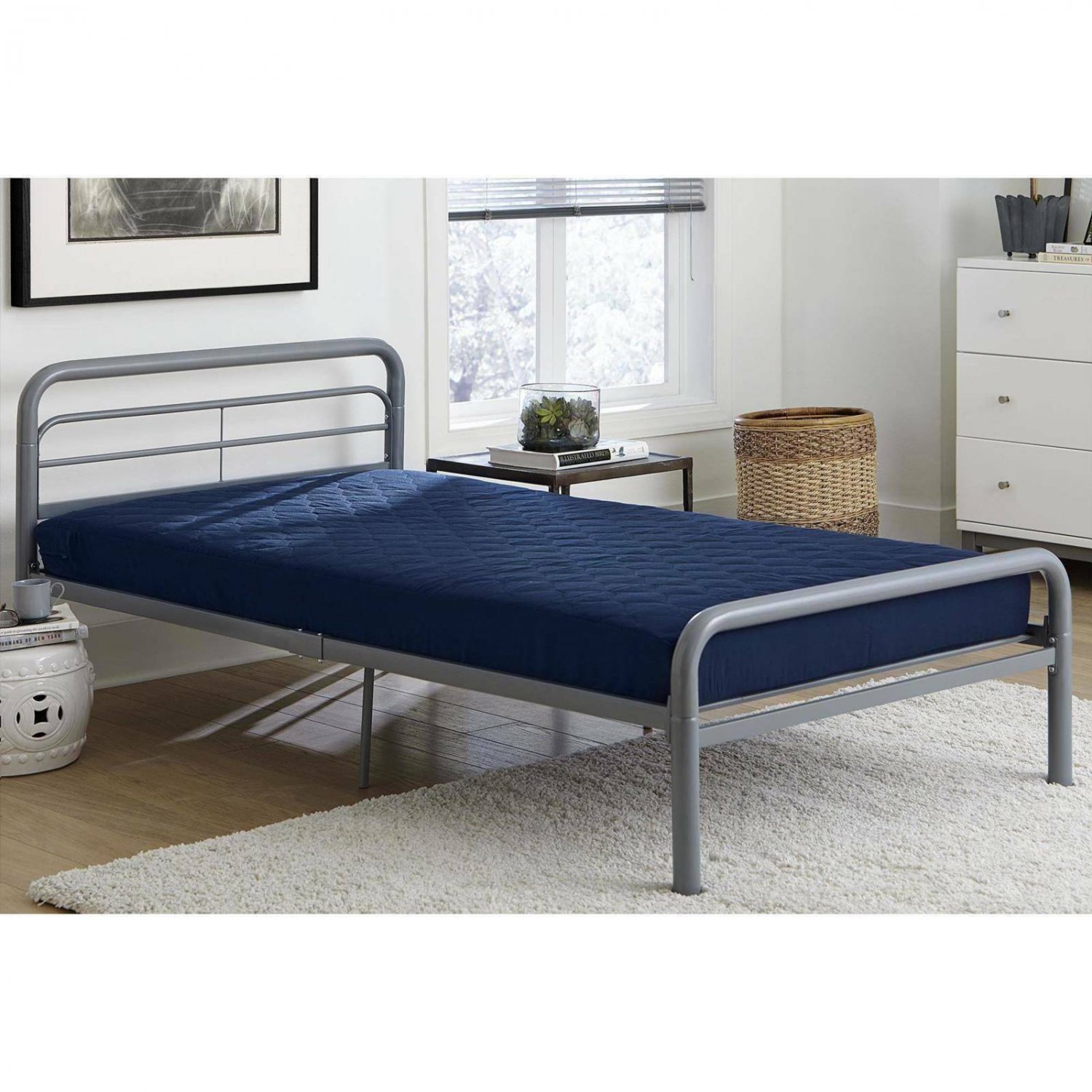 Futon Home 6" Quilted Mattress twin/full, fits metal or wood frames Multi Color