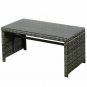 4 Pc Rattan Patio Furniture Set Garden Sofa Cushioned Seat Mix Gray Wicker