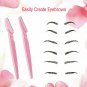 3 Eyebrow or Face Hair Removal Safety Razors Trimmer Shaper Shaver Set