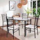 5 pcs Tempered Glass Tabletop Dining Set
