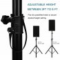 Pair Height Adjustable Tripod DJ PA Speaker Stands w/Carry Bag