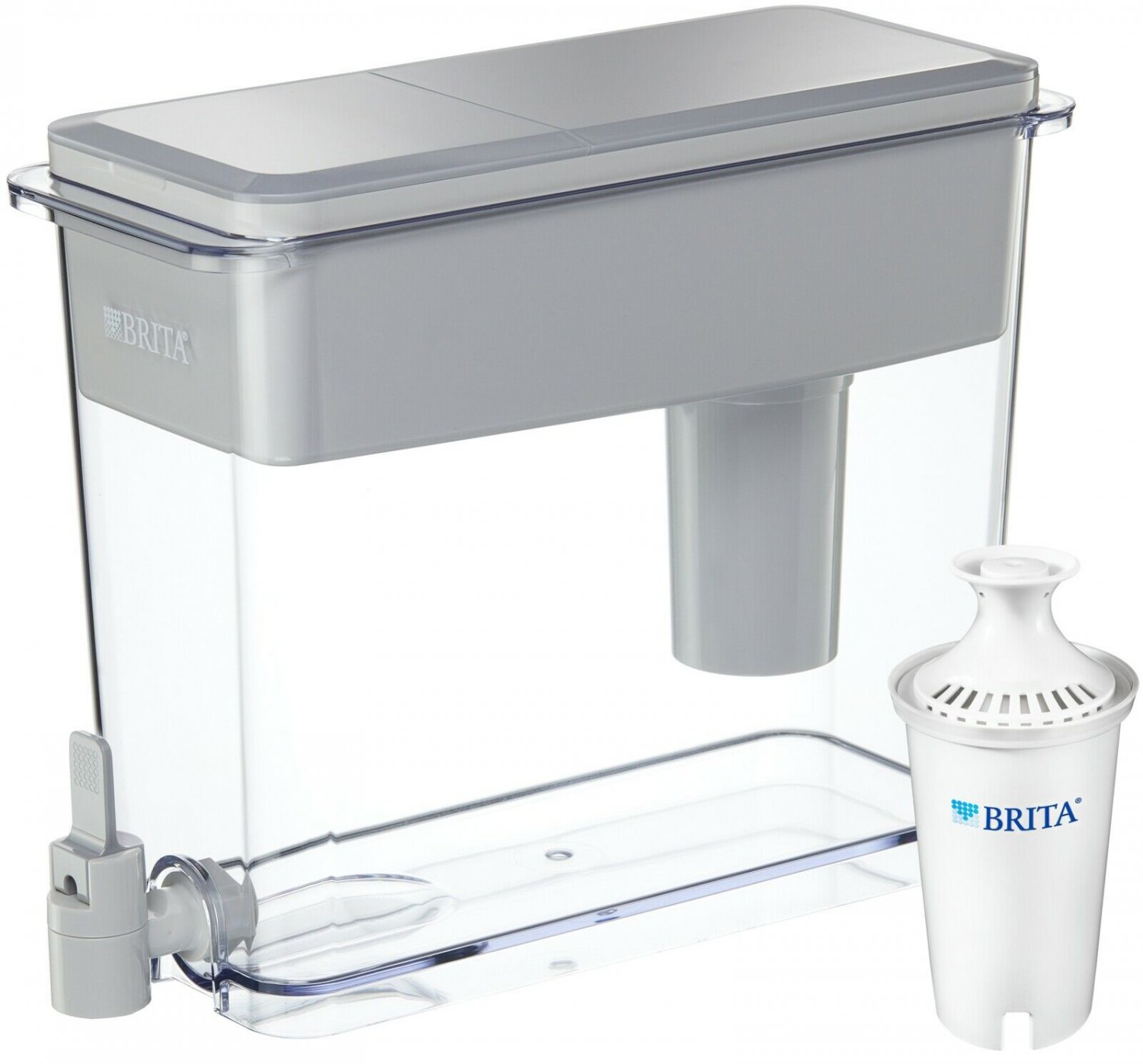 Brita Extra Large 18 Cup Filtered Water Dispenser with 1 Standard Filter, BPA Fr