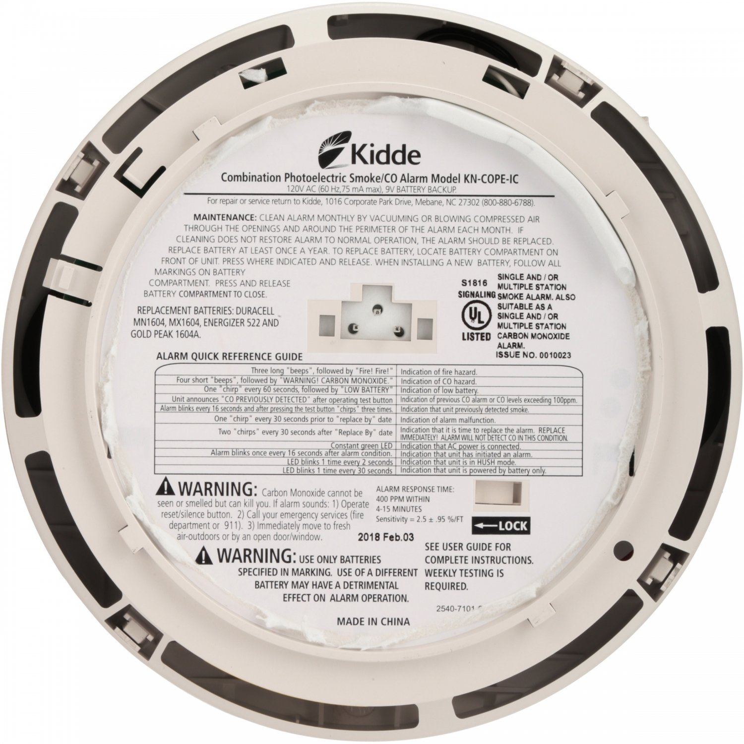 Firex AC Hardwired Combination Carbon Monoxide & Photoelectric Smoke