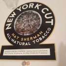 Vintage Metal Tobacco Sign, Cigarette Sign, New York Cut Tobacco, 16 1/2" x 14"