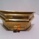 Vintage Metal Brass Hanging Planter, 11" x 5" x 5" x 4 1/2", Home Decor