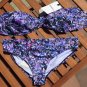 Womens speedo SIZE au 16 XL bandeau purple swimwear 2 piece bikini halter strapless