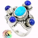 Lapis Lazuli & Turquoise ring (SSR0021)