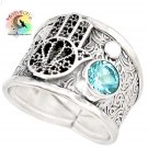 Hand & blue Topaz ring (SSR0019)