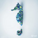 Printable seahorse papercraft for your wall decor