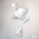 Printable running man papercraft for your wall decor