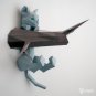 Printable cat papercraft for your wall mount