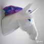 Printable papercraft unicorn trophy for your wall decor