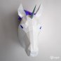 Printable papercraft unicorn trophy for your wall decor