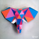 Printable papercraft elephant trophy for your wall decor