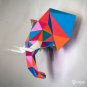 Printable papercraft elephant trophy for your wall decor