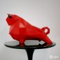 DIY papercraft bull sculpture for your decor