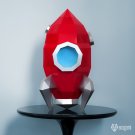 DIY papercraft rocket sculpture for your kid's decor