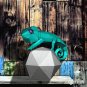 DIY papercraft chameleon sculpture for your decor