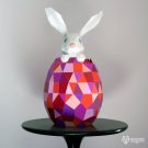 DIY papercraft Easter bunny sculpture for your Easter decor