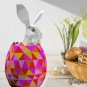 DIY papercraft Easter bunny sculpture for your Easter decor