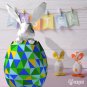 DIY papercraft Easter bunny sculpture for your Easter decor