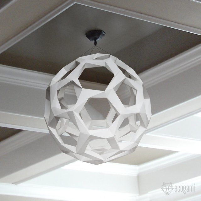 DIY paper lampshade SPHERE for your ceiling decor