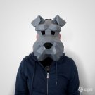 DIY Schnauzer dog paper mask for your Halloween disguise